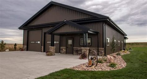 black metal roof on ranch house|morton pole barn homes pictures.